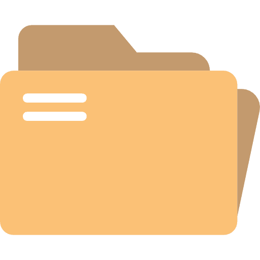 Files office material files and folders data storage icon