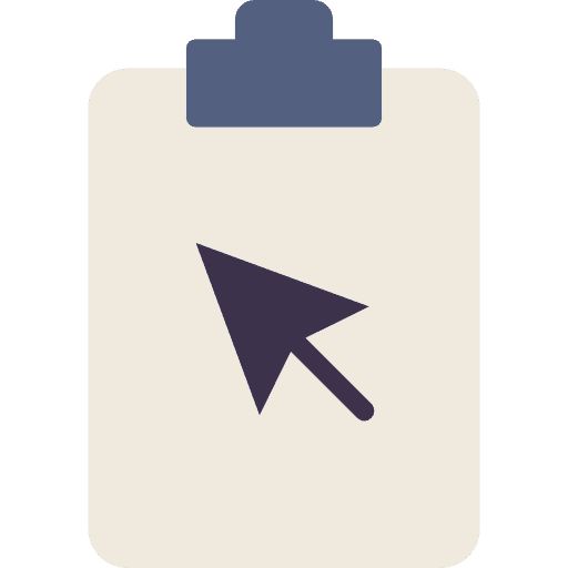 Clipboard checking files and folders tasks icon