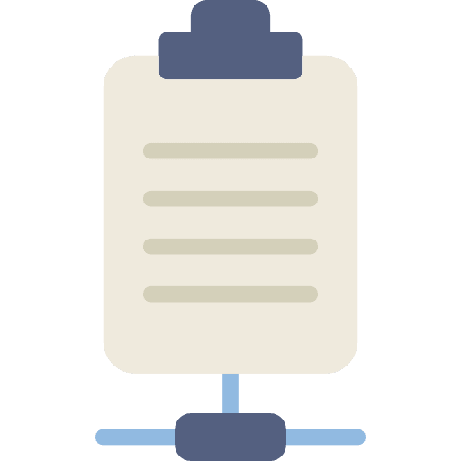Clipboard tasks files and folders list icon