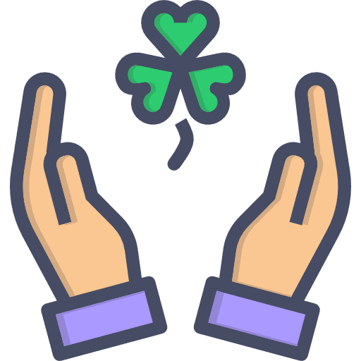 Shamrock leaf garden plant icon