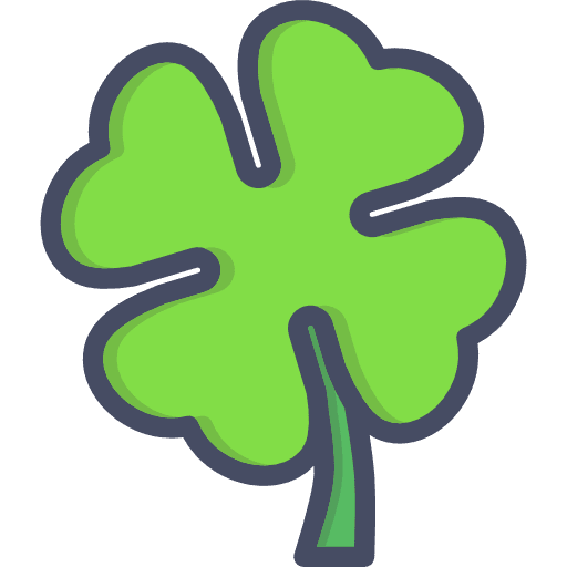 Shamrock good luck shamrock botanical icon