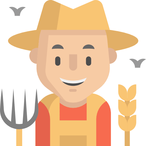 Farmer profession jobs farmer icon