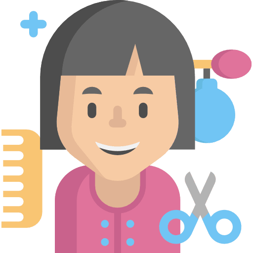 Hairdresser user professions and jobs profession icon