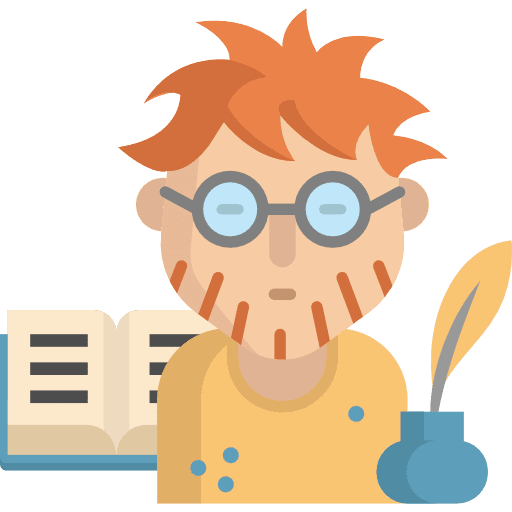 Writer professions and jobs author profession icon