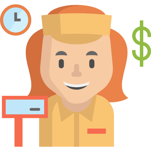 Cashier professions and jobs user cashier icon
