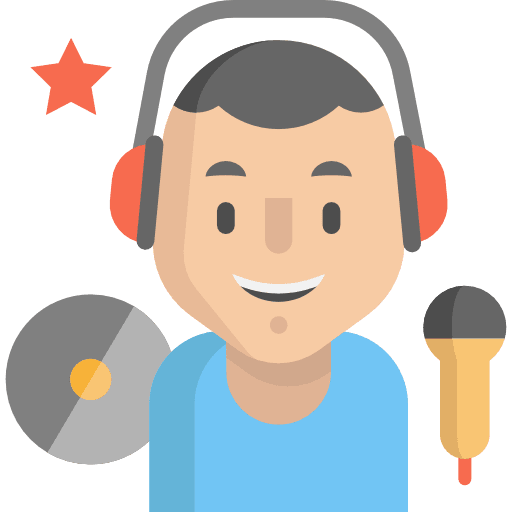 Dj avatar user professions and jobs icon