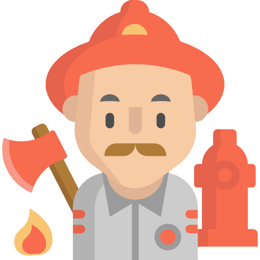 Firefighter avatar professions and jobs user icon