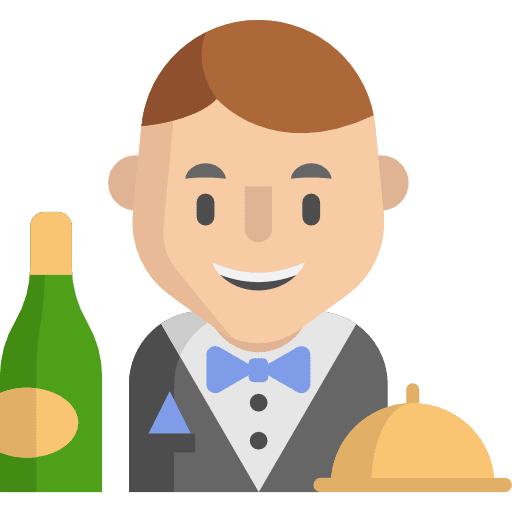 Waiter waiter professions and jobs jobs icon