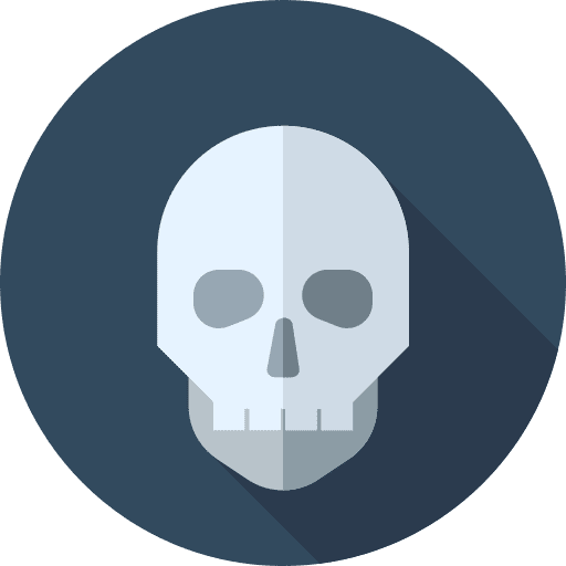 Dead toxic poison medical icon