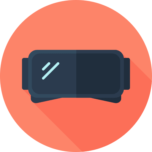 Virtual reality gamer virtual reality game console icon