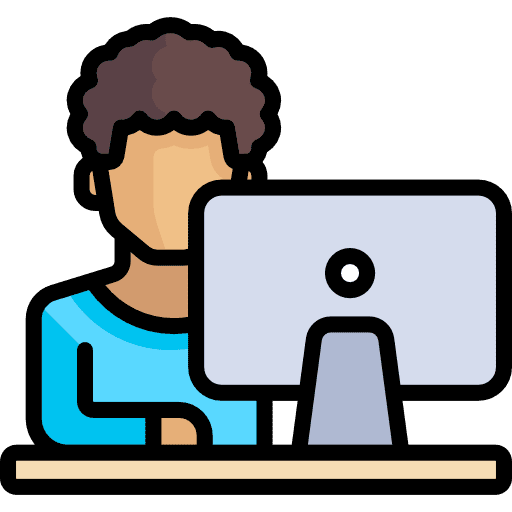 Student computer user education icon