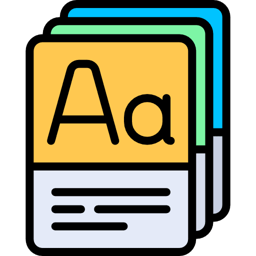 Vocabulary vocabulary abecedary education icon