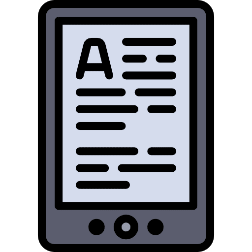 Ereader reader ereader text lines icon
