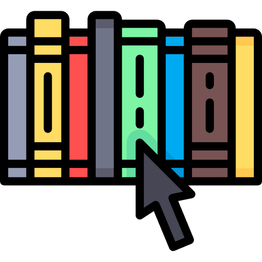 Library education online book icon