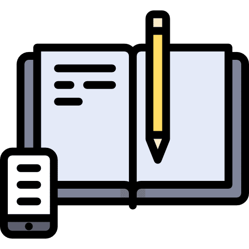 Notes smartphone pencil notes icon
