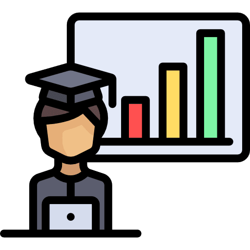 Statistics education business seo and web icon