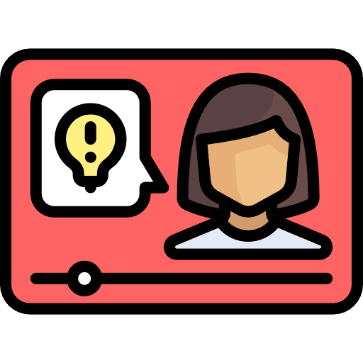 Video player streaming online education icon