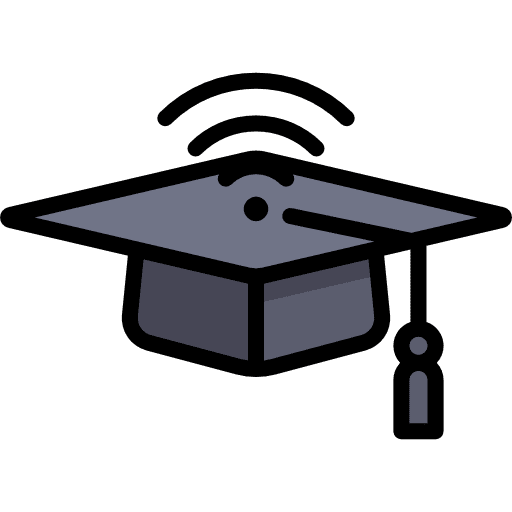 Mortarboard graduate cap education icon