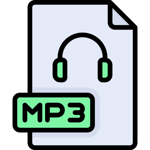 Mp3 music music and multimedia archive icon