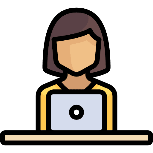 Student laptop learning computer icon