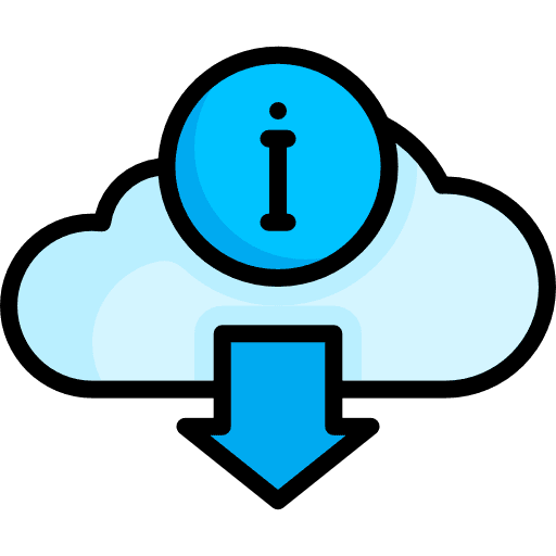 Cloud computing data storage multimedia icon