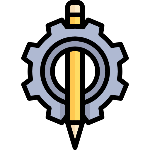 Design pencil settings design icon