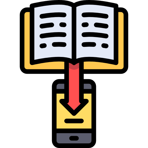 Ebook reading download education icon