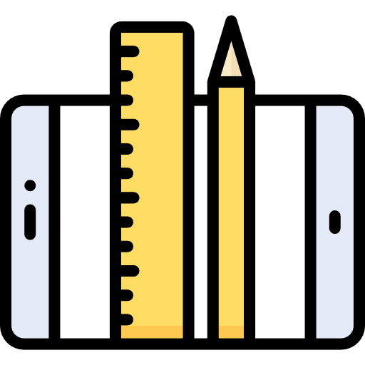 Smartphone technology pencil mobile phone icon