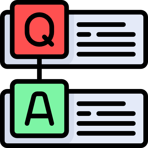 Question interface answer message icon