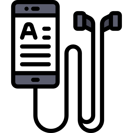 Smartphone earphones touch screen smartphone icon