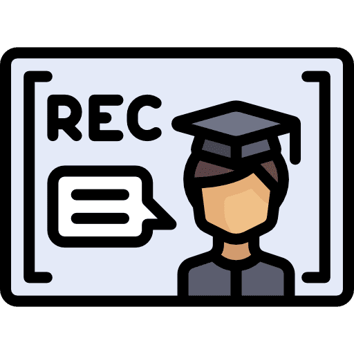 Record teacher education record icon