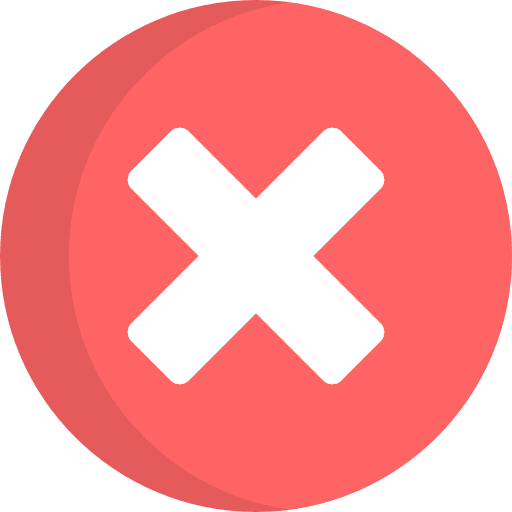 Cancel equis forbidden signs icon