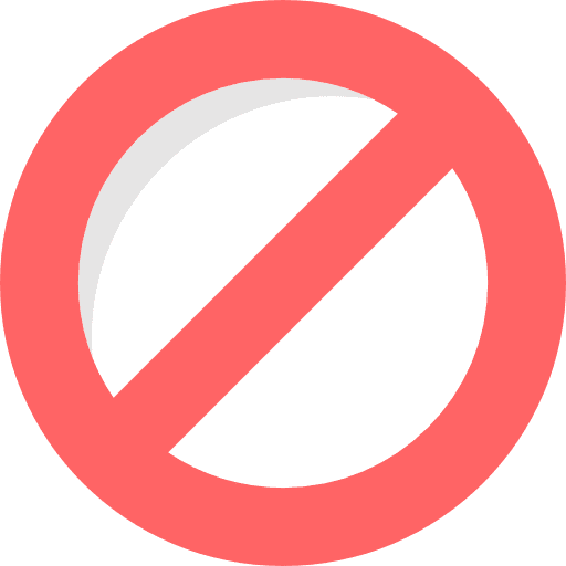 Prohibited signaling forbidden cancel icon