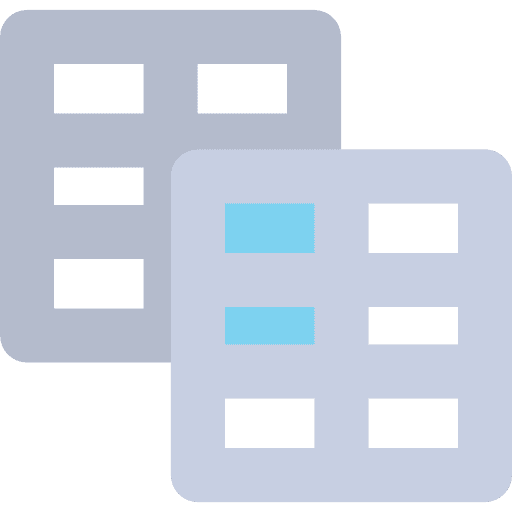 Cells spreadsheet column electronics icon