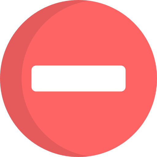 Forbidden prohibition signs cancel icon