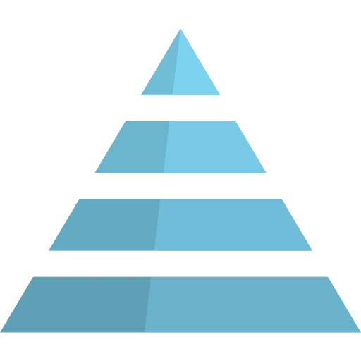 Pyramidal triangle shapes pyramid icon