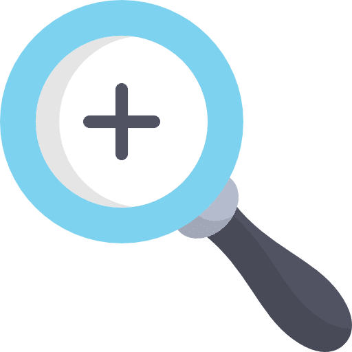 Loupe view more zoom in lens icon