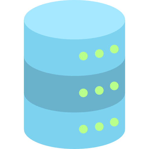 Database file storage electronics data storage icon