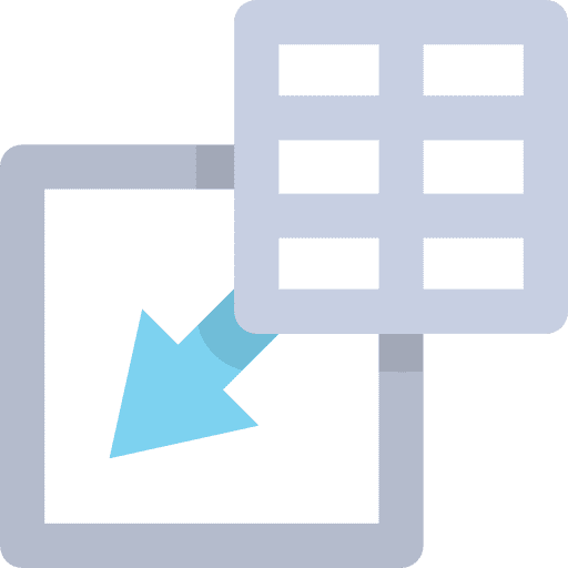 Insert insert electronics table icon