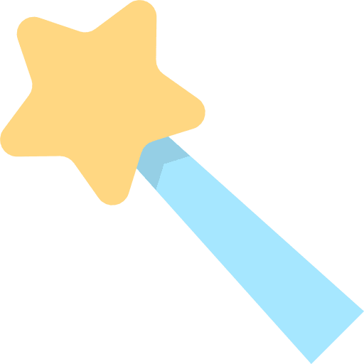 Wand star witch magic wand icon