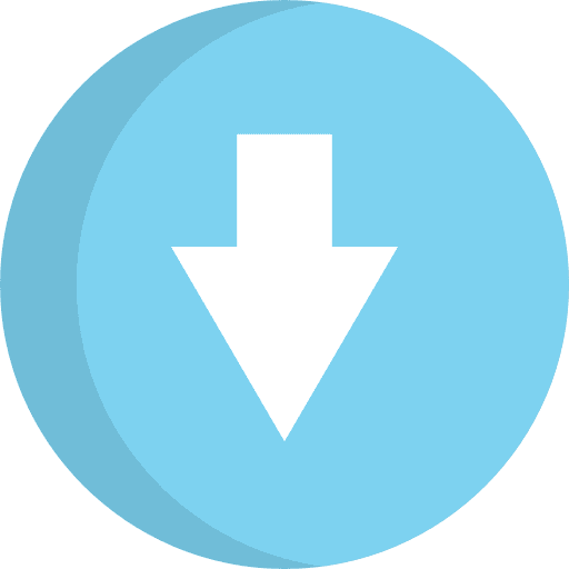 Arrow direction down arrow multimedia option icon