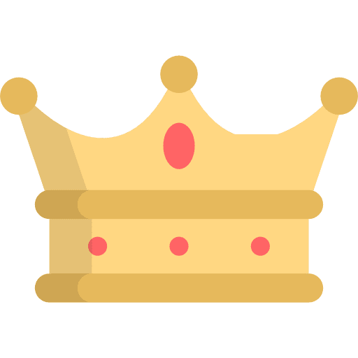 Crown queen electronics king icon