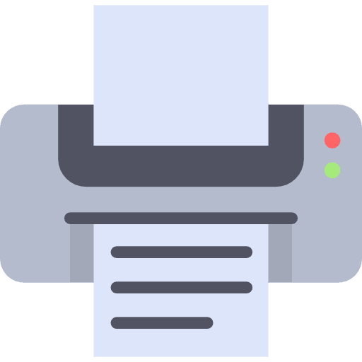 Printer printing paper tools and utensils icon