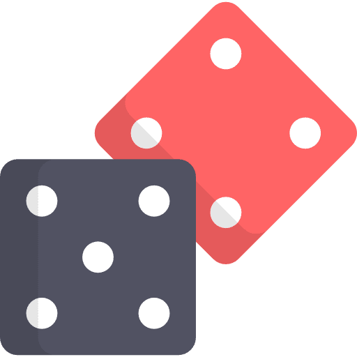 Dice gaming casino gambling icon