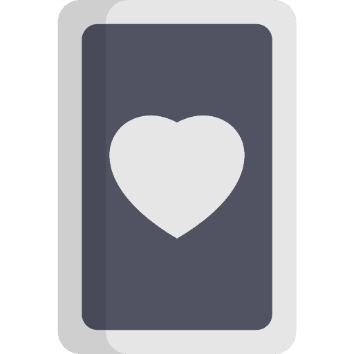 Playing card electronics heart card icon