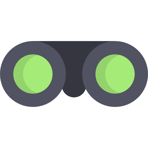 Binoculars sight see spy icon