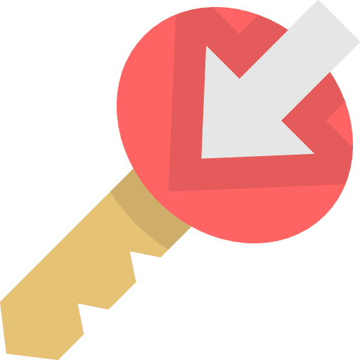 Key pass passkey door key icon