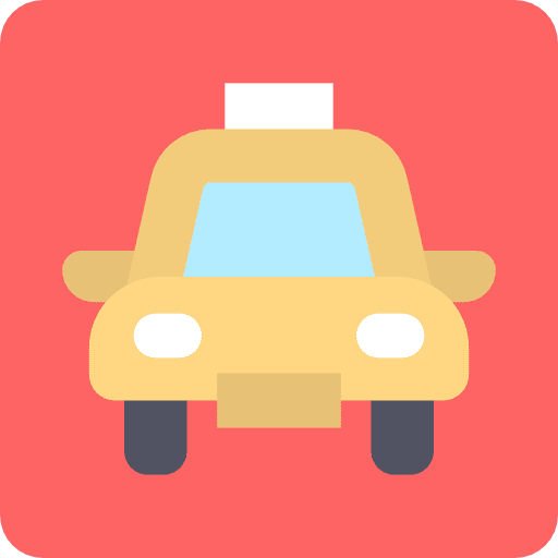 Taxi automobile car transport icon