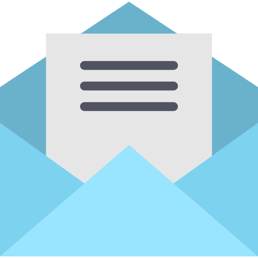 Envelope interface message communications icon