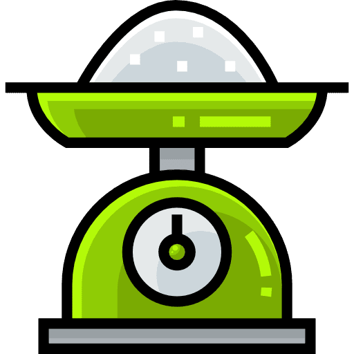 Balance scales food kitchen icon